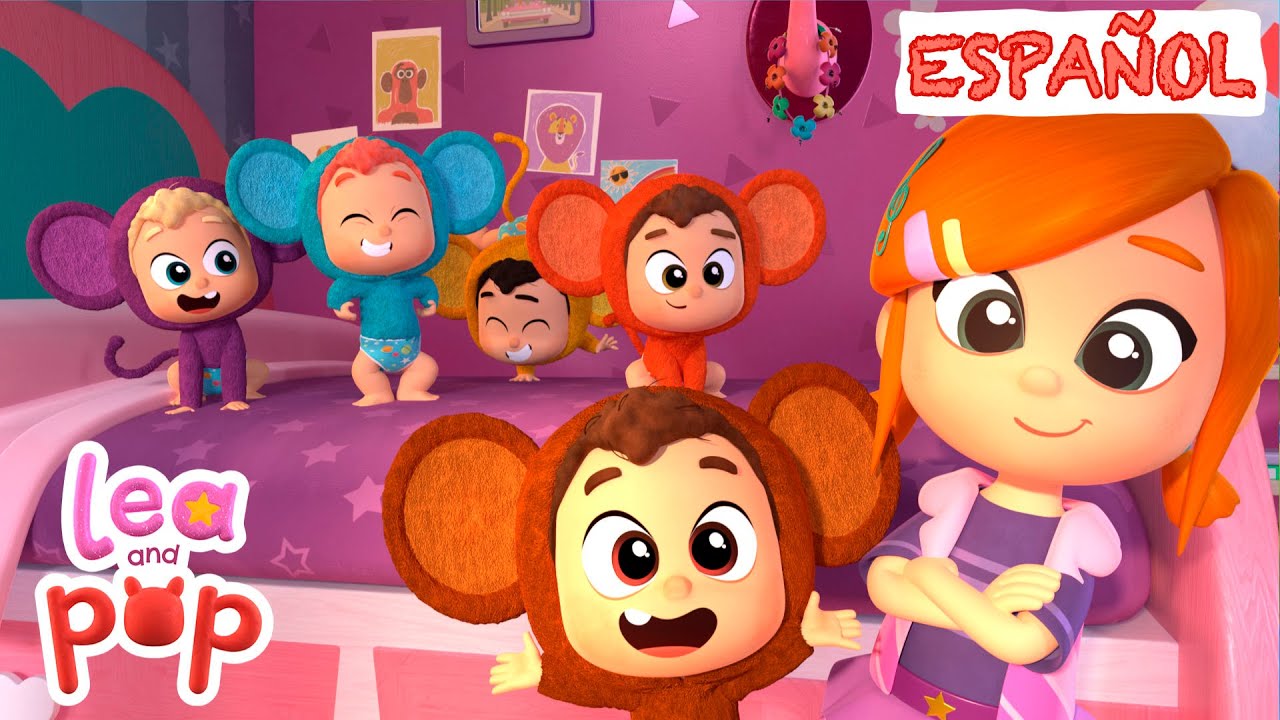 Cinco monitos | Canciones infantiles de Lea y Pop
