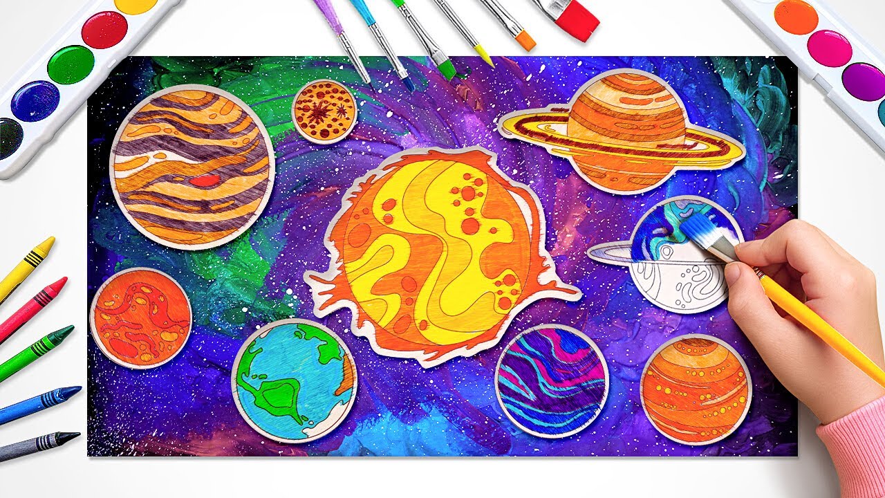 Activité de coloriage du système solaire pour les tout-petits | Noms des planètes et faits amusants