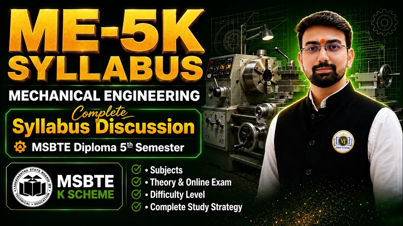 Diploma Mechanical 5th Semester Syllabus Discussion | ME-5K | Diploma | Vineet Sir| Vineet Tutorials