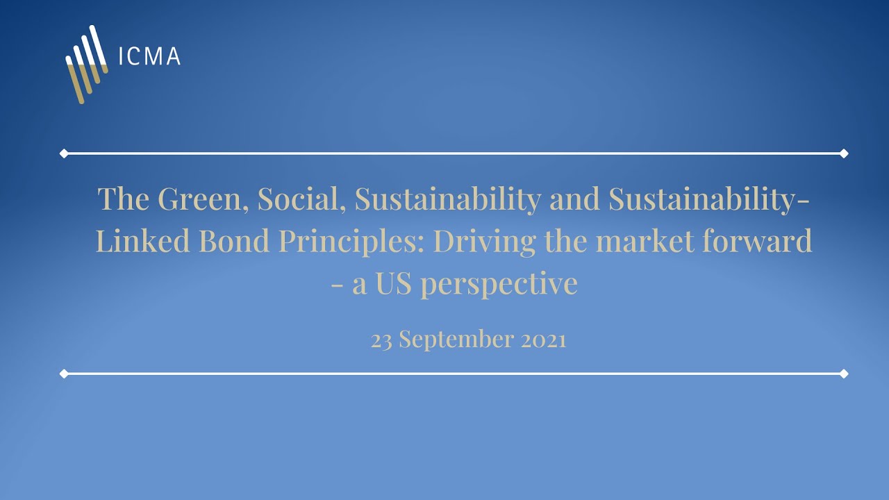 Green, Social, Sustainability and SLB Bond Principles - Driving the market forward - US perspective