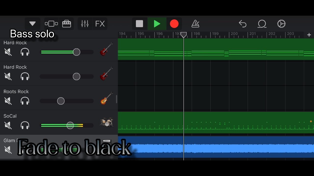 Metallica - Fade to black (GarageBand cover! [Bass solo])