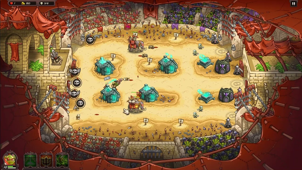 Kingdom Rush Vengeance Impossible Hero Challenge - 36. The Grand Arena Heroic - Veruk