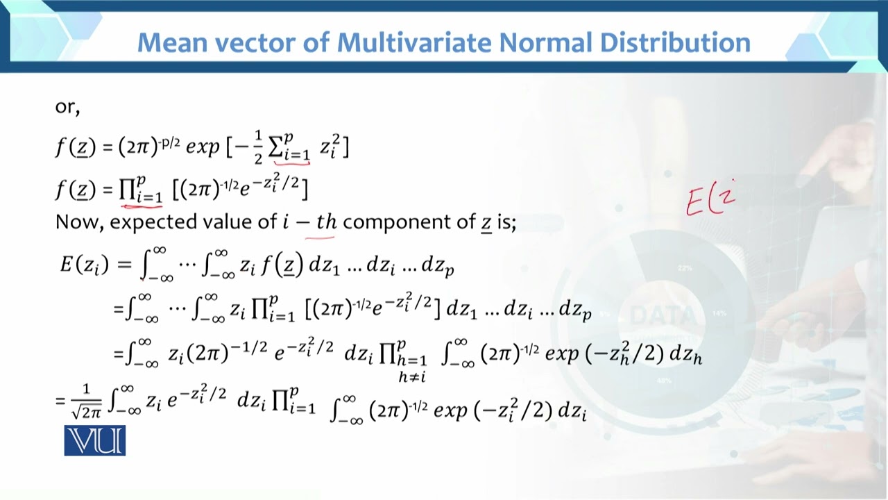 Mean Vactor Multivariate Normal Distributions | Multivariate Analysis | STA633_Topic026