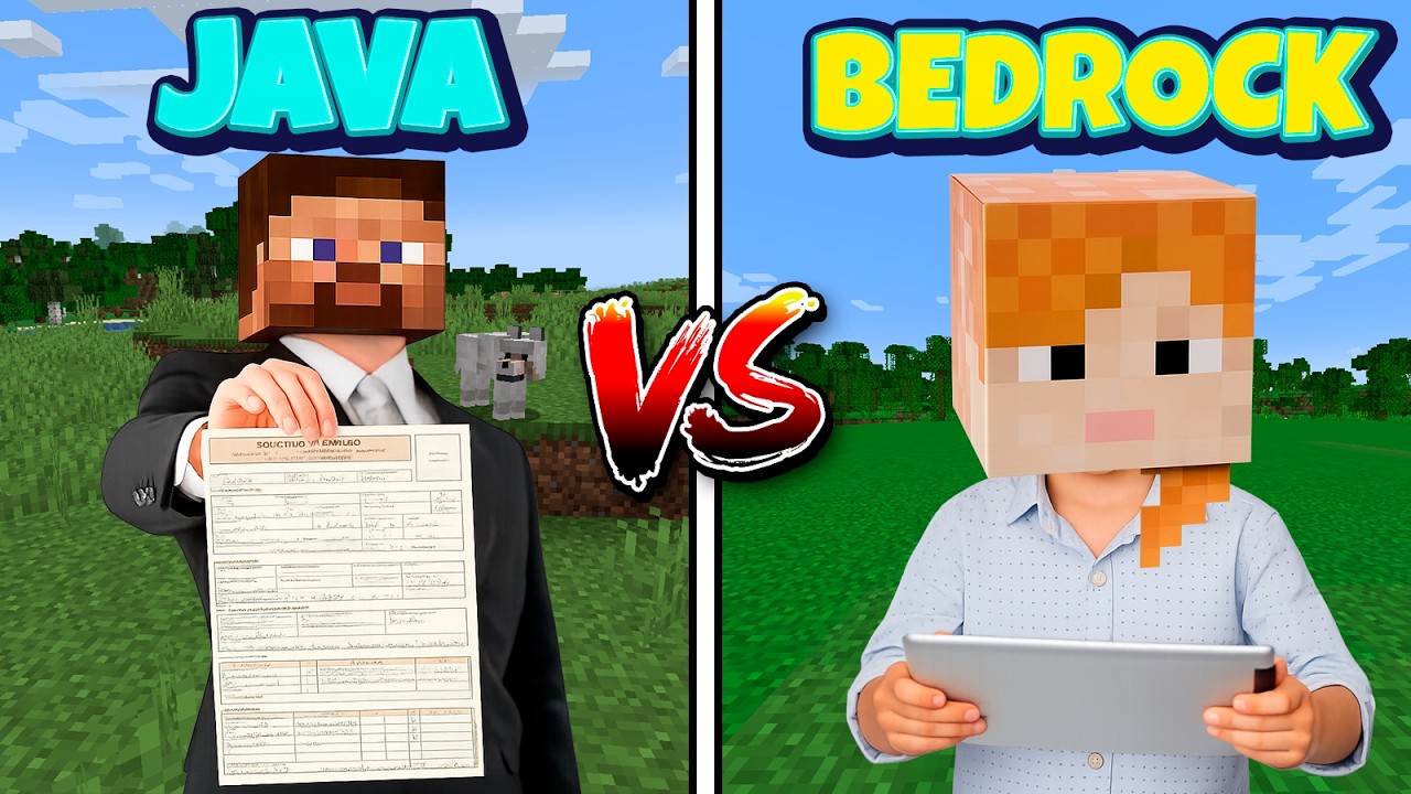 ¡DESEMPLEADOS VS NIÑOS CON TABLET! (java vs bedrock)