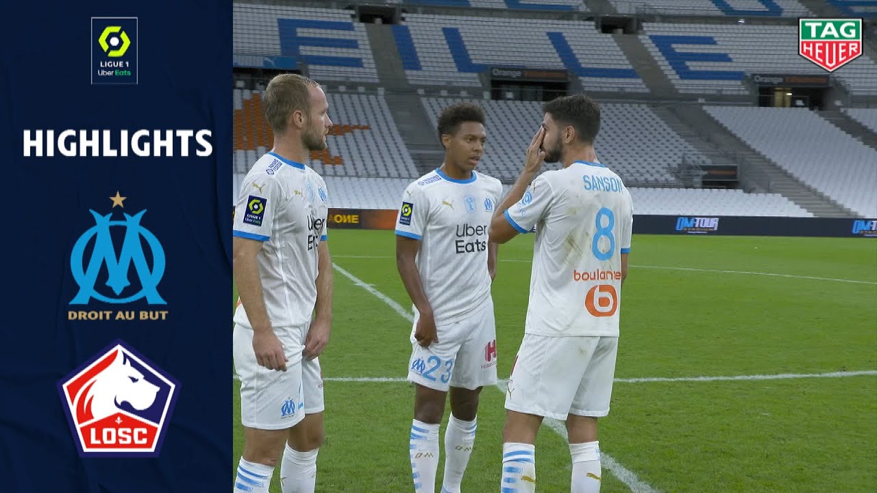 OLYMPIQUE DE MARSEILLE - LOSC LILLE (1 - 1 ) - Highlights - (OM - LOSC) / 2020/2021
