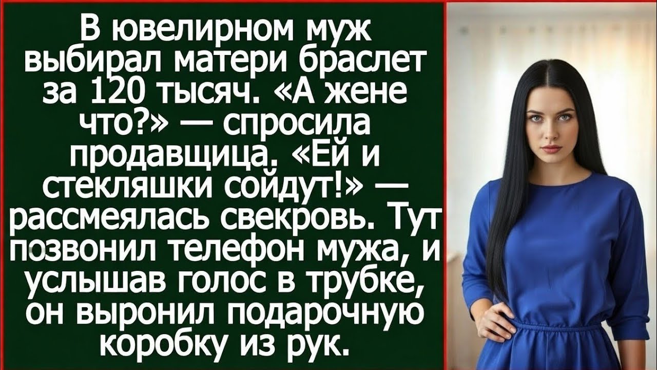 В ювелирном муж выбирал матери браслет за 120 тысяч. «А жене что?» — спросила продавщица.