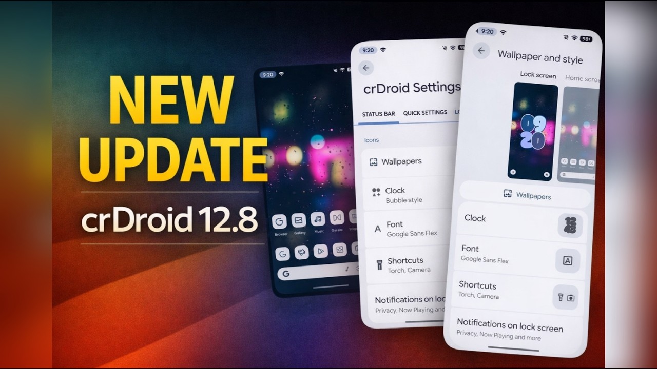 crDroid v12.8 уже здесь: Идеальная кастомная прошивка 2026 года? Добавлены потрясающие функции 🔥🔥