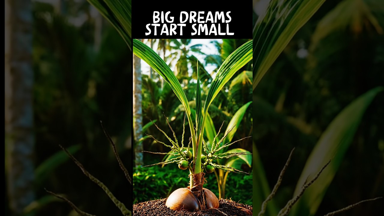 Start Small. Grow Strong. Shine Tall #coconut #shorts