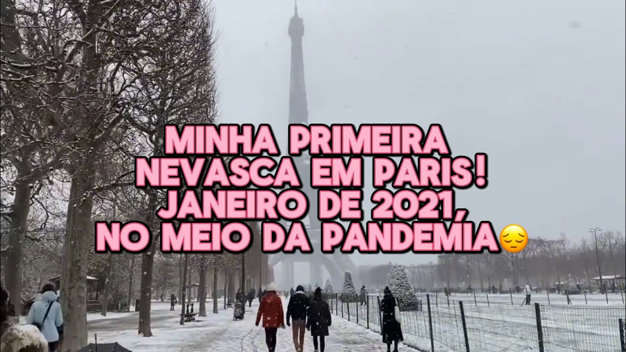 MINHA PRIMEIRA GRANDE NEVE EM PARIS! Estávamos no meio da pandemia 🥺🥺.
