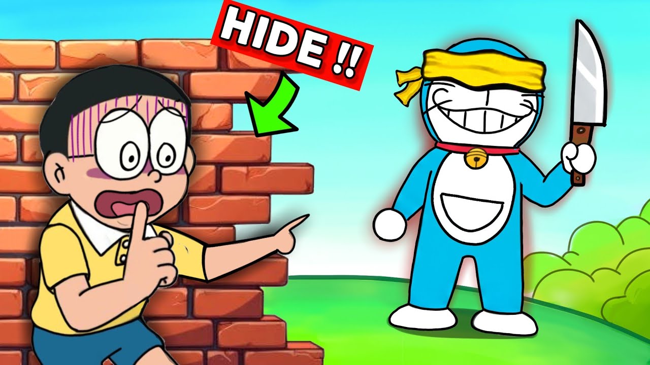 Nobita Playing Blindfold Hide and Seek !!
