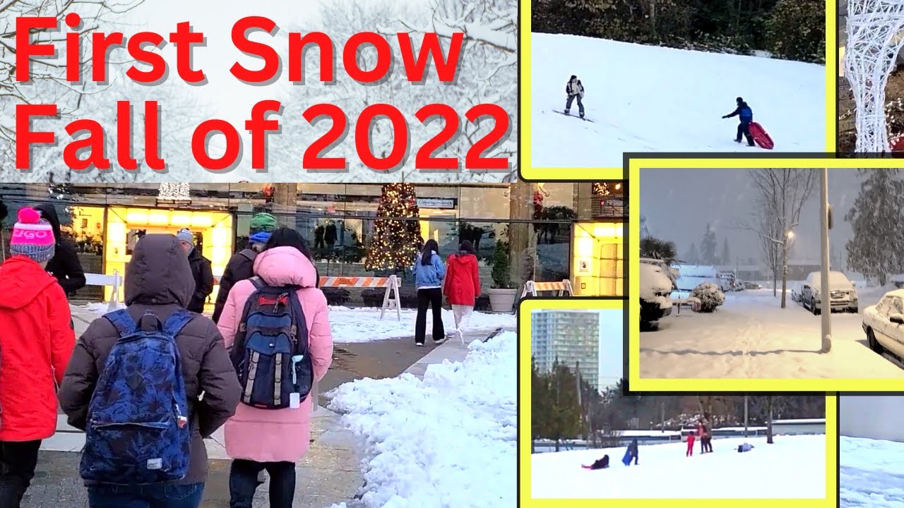 First Snow Fall of 2022 in Surrey | Winter in Vancouver BC Canada | November 2022 | Winter In Canada
