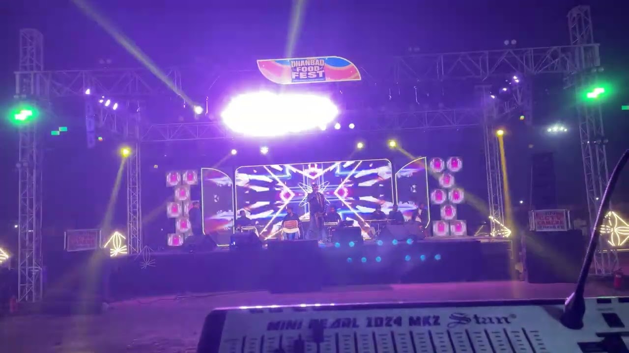 Day 9 golf ground food fest Dhanbad Band 🥁 Stage Bhojpuri singing 