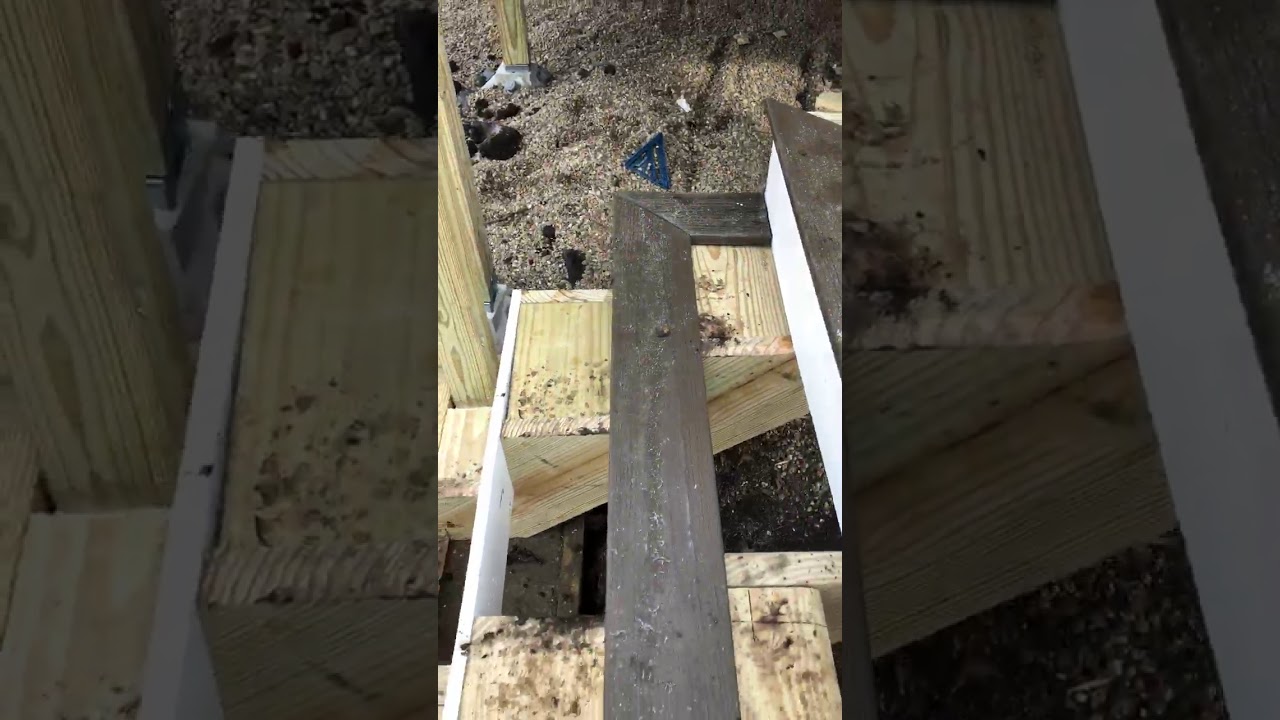 How to install picture frame stairs on a deck step 1