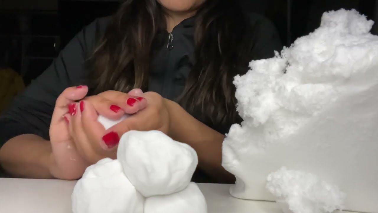 ASMR Playing With Air Sand | visuals | tapping