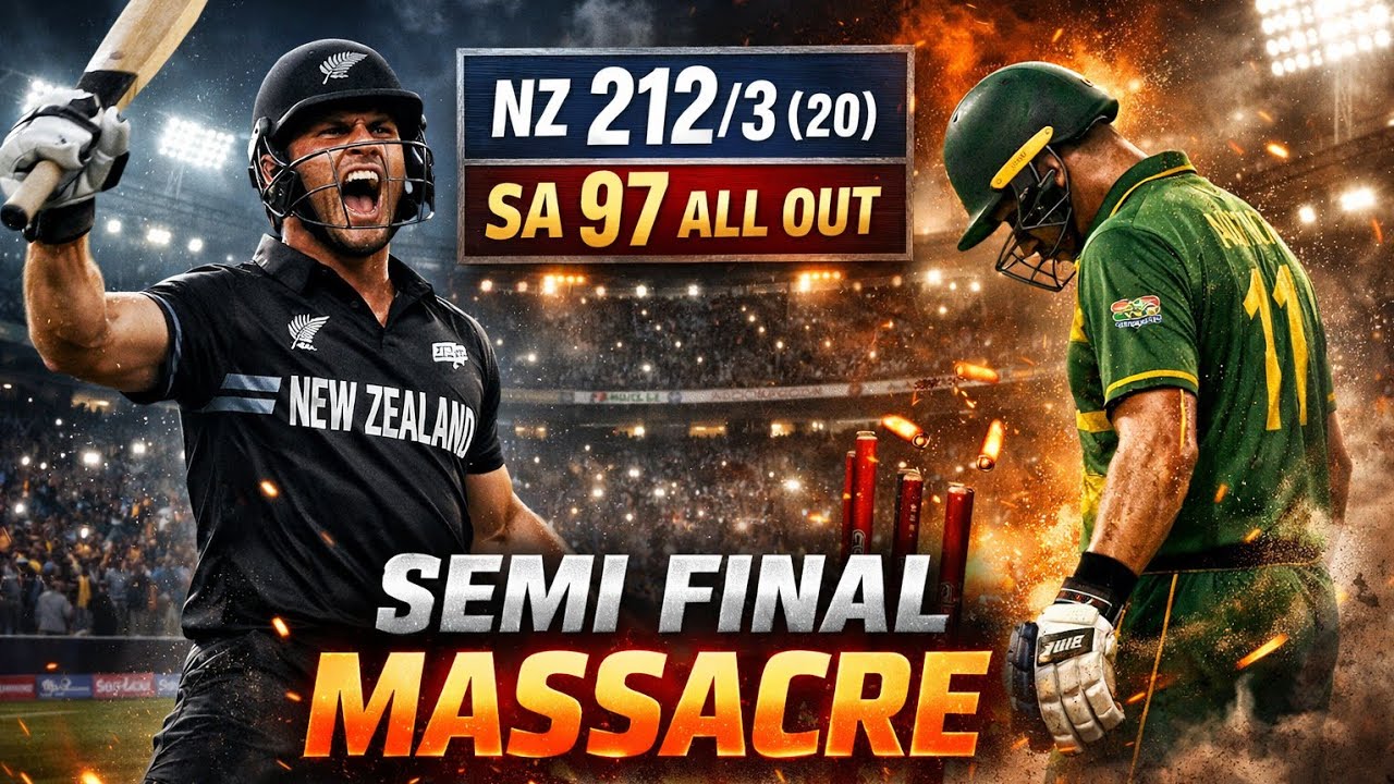 NZ vs SA Semi Final 🔥 New Zealand Humiliate South Africa | 20 Over Match Highlights