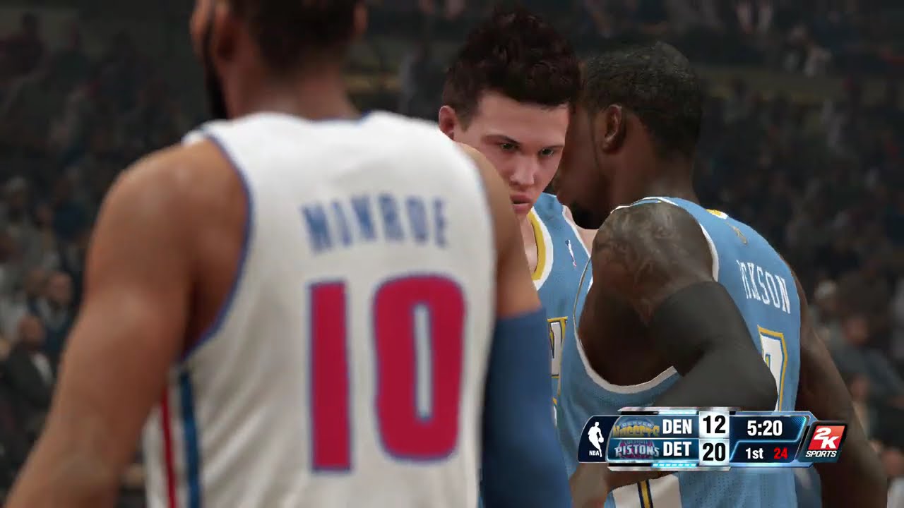 【2K14 NBA Full】Denver Nuggets vs Detroit Pistons