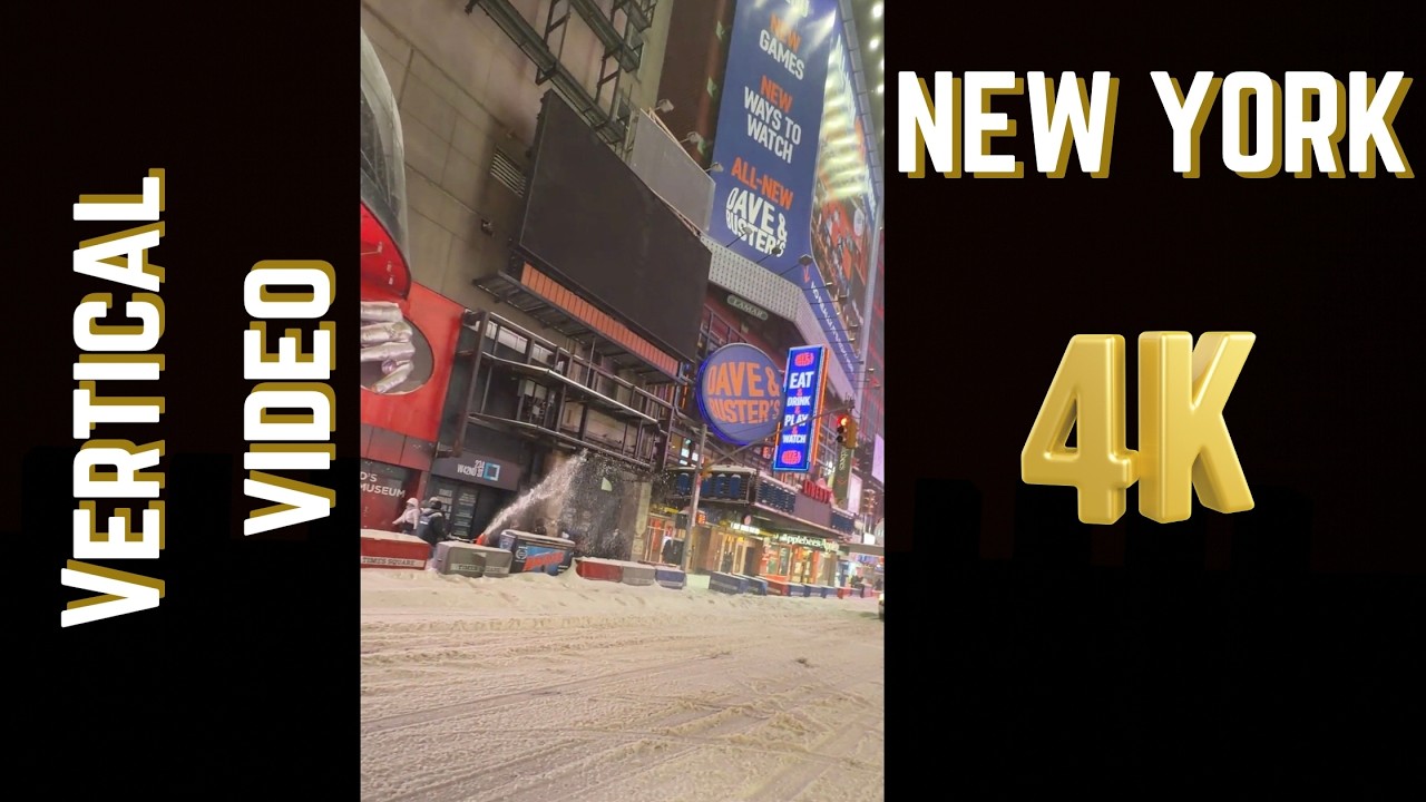 Vertical 4K New York City ❄️ Random Winter Moments|Snowstorm, Christmas, Rockefeller & Times Square