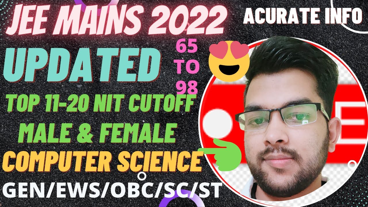 Top 11-20 NIT Safe percentile for All category Computer science #cutoff #jee_2022 #percentile #Jee
