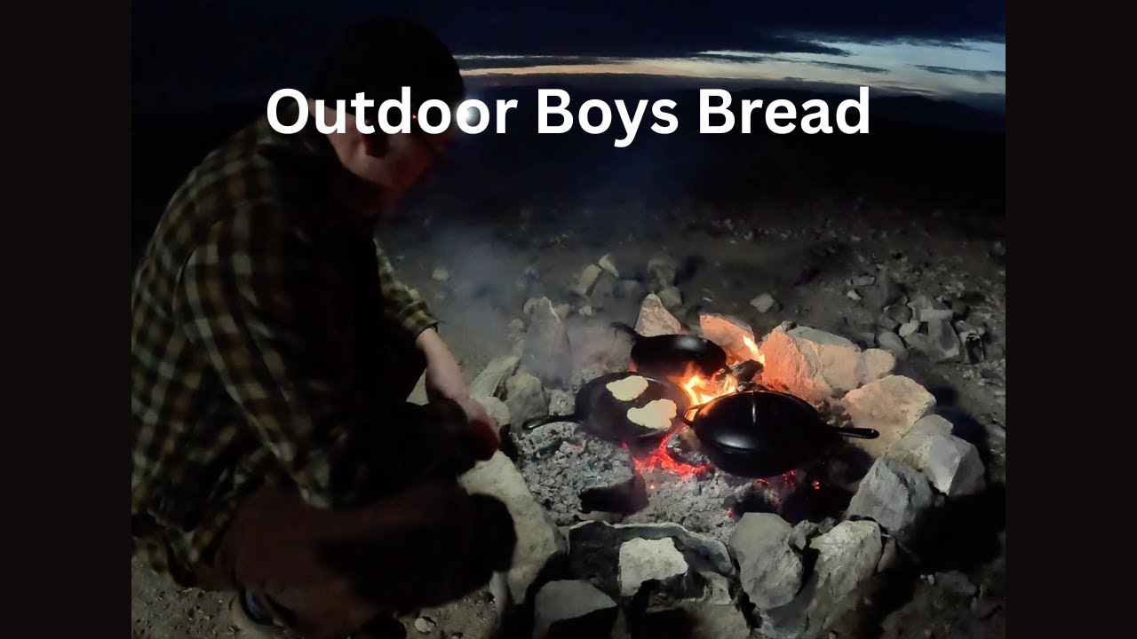 EP85: Outdoor Boys Bread and Ribeye? Best Camp Food Ever!!! Dry Winter Camp and Cast Iron Cooking