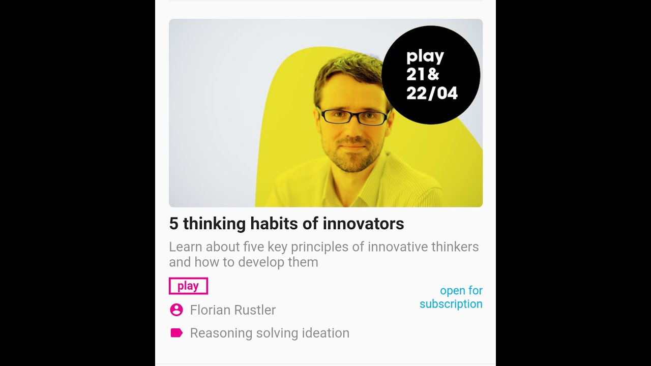 A central habit for creative thinking - World Creativity Day 2021