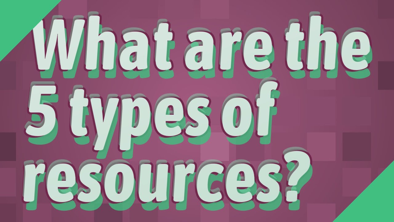 What are the 5 types of resources?