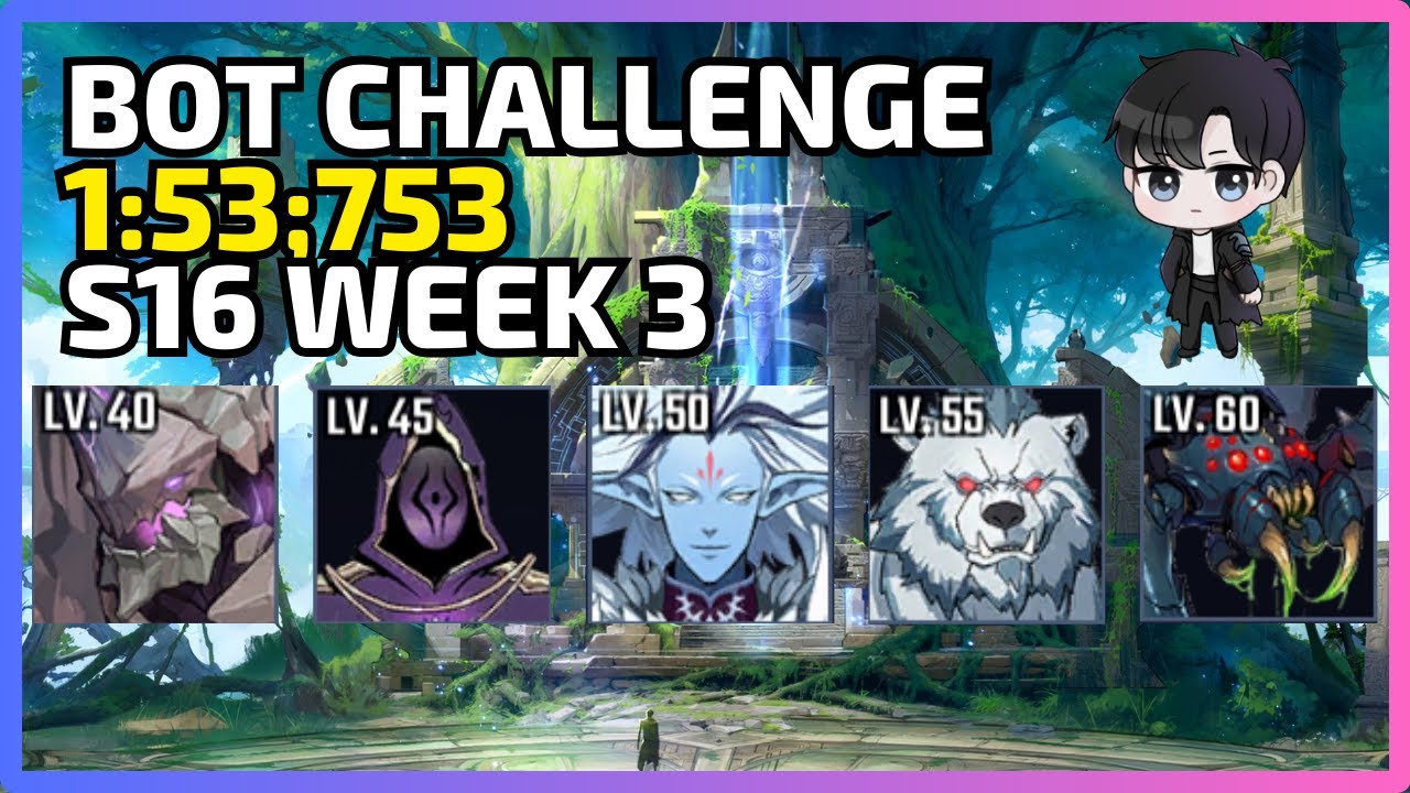 Rank 1 🥇 - Battlefield of Time Challenge 1:53;753 🥇 - Season 16 Week 3 | Solo Leveling:Arise