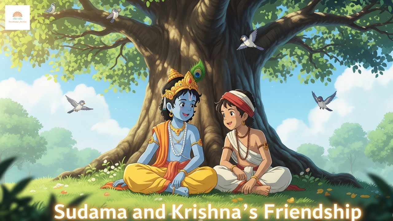ಕೃಷ್ಣ ಮತ್ತು ಸುದಾಮನ ಕಥೆ | Sudama and Krishna’s Friendship | Ghibli Style | Story Video In Kannada |