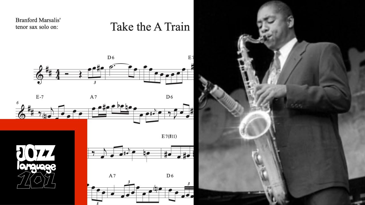 Branford Marsalis' tenor sax solo TRANSCRIPTION on 'Take the A Train' (Bb)