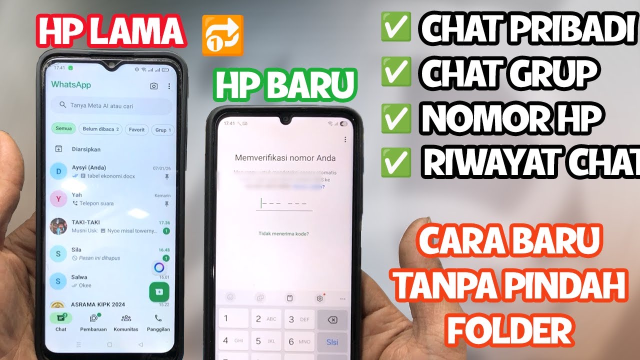 Cara Pindah Akun Whatsapp ke Hp Baru Tanpa Hilang Data. 101% Berhasil