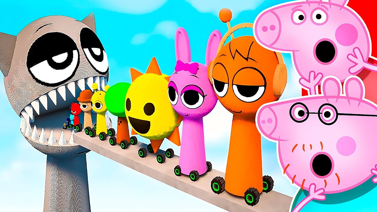 GIANT GRAY vs SPRUNKI CARS..??