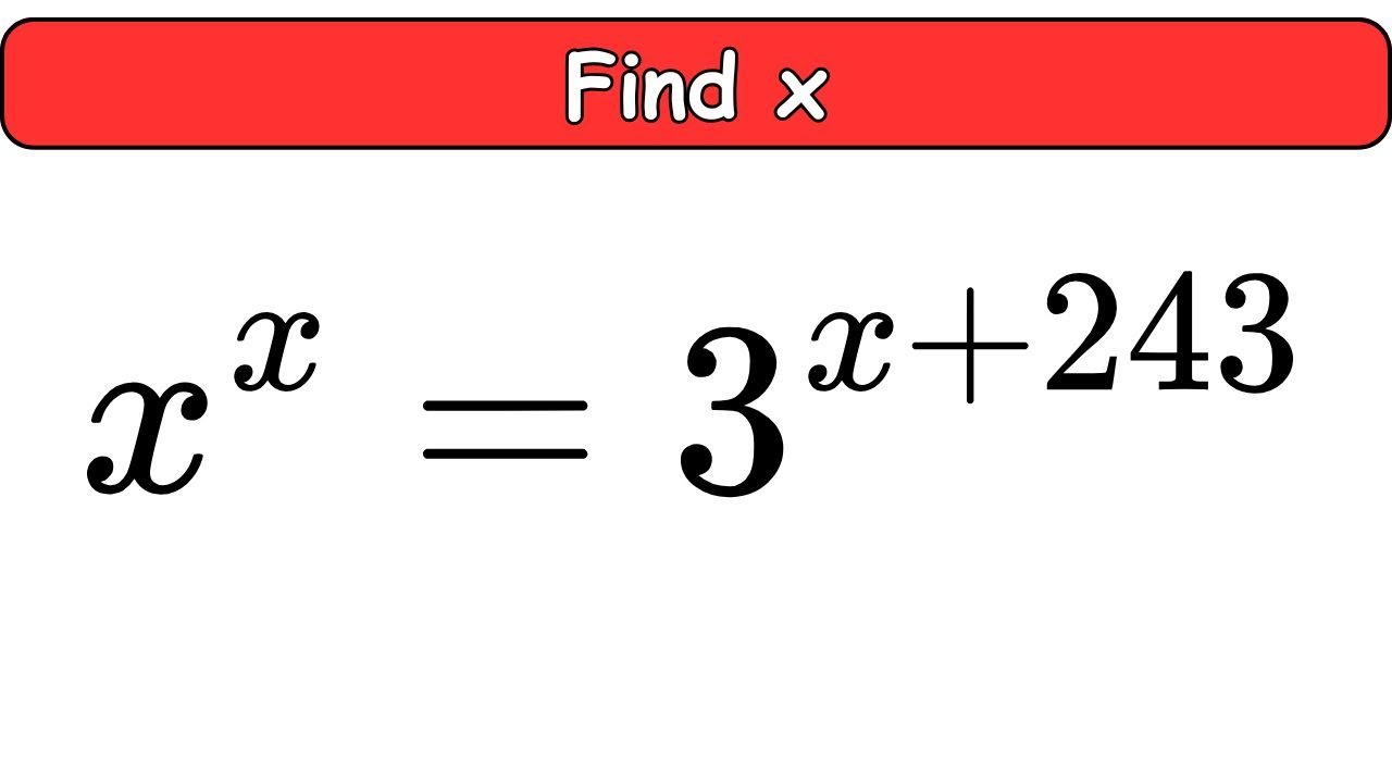 Simple Looking Equation, Smart Thinking | Find x