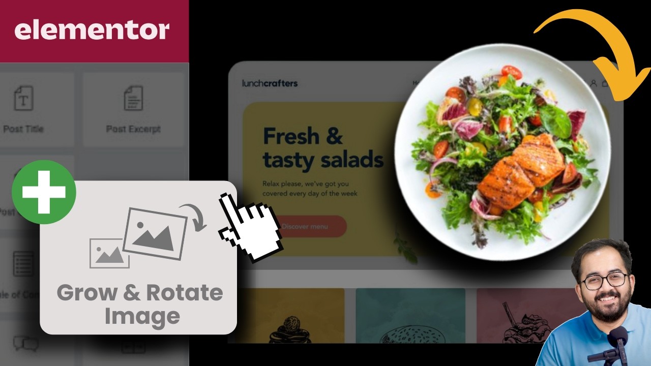 Elementor - Grow & Rotate Image Effect (NO CODE)