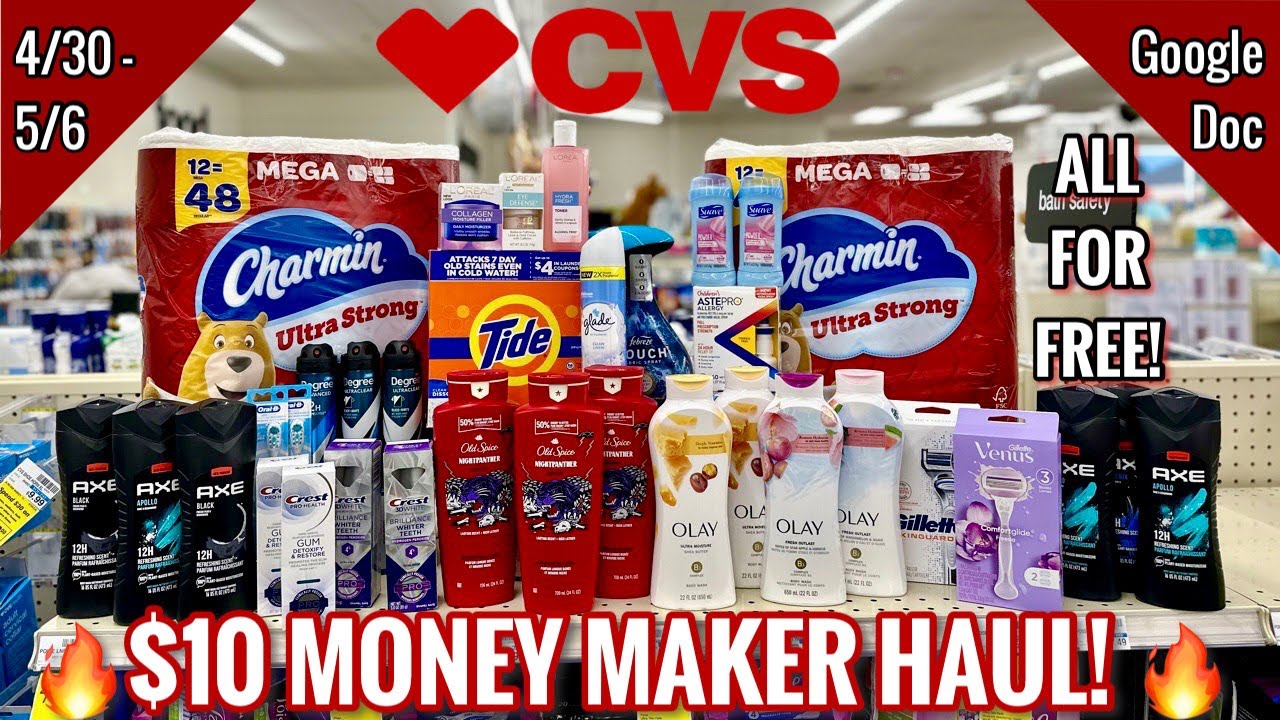 CVS Free & Cheap Couponing Deals & Haul | 4/30 - 5/6 | $10 Money Maker Haul! | Learn CVS Couponing