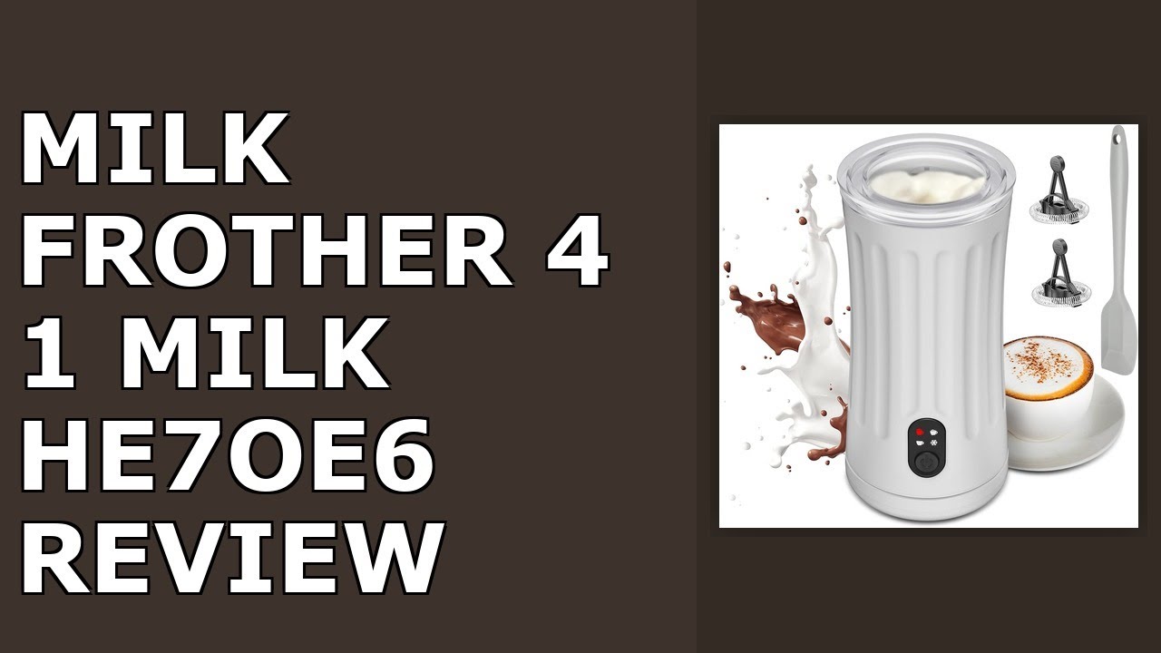 Milk Frother, 4-in-1 Milk Frother and Steamer, Hot and Cold Foam Maker and Milk Warmer with Review