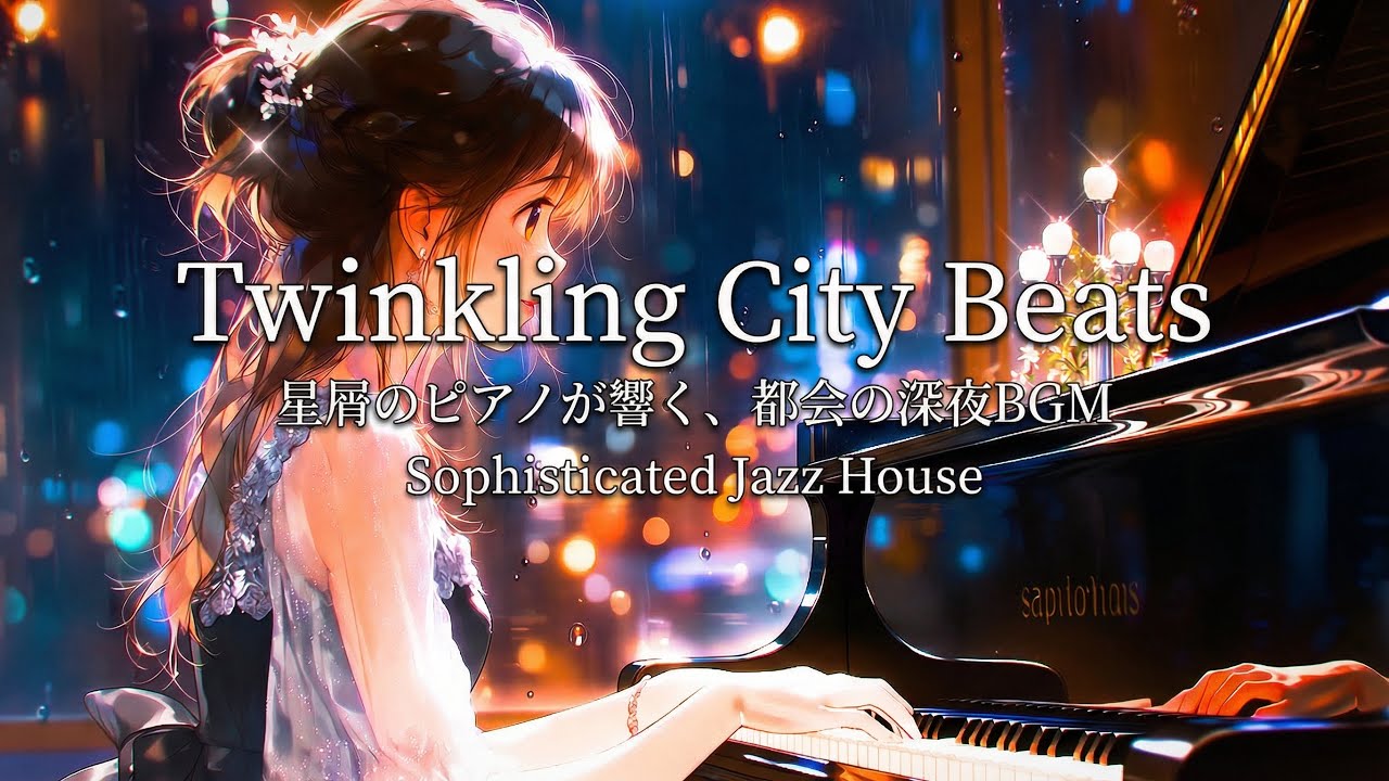 Twinkling City Beats - 星屑のピアノが響く、都会の深夜BGM