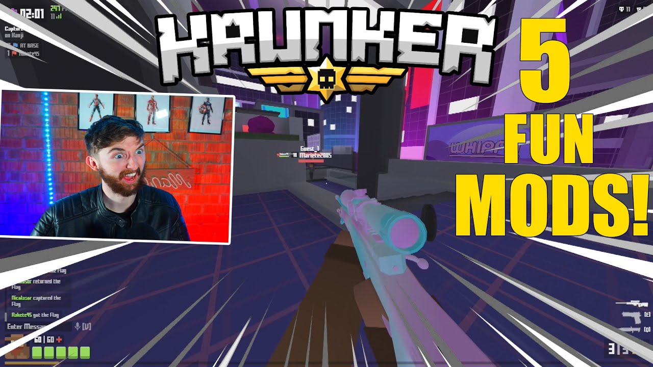 5 Fun Mods you should try on Krunker.io! (2021) BIG KR GIVEAWAY!
