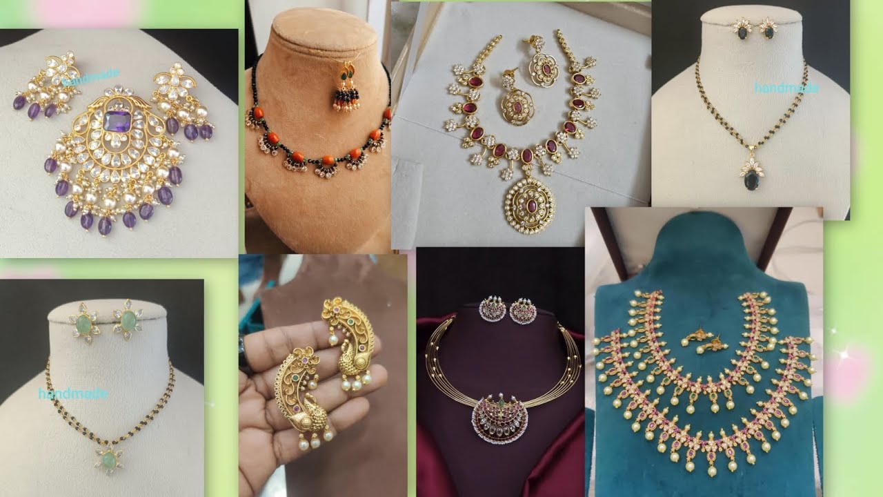 Beautiful pendents collection 💫🎊 short black beads collection 🔥🎊🎊