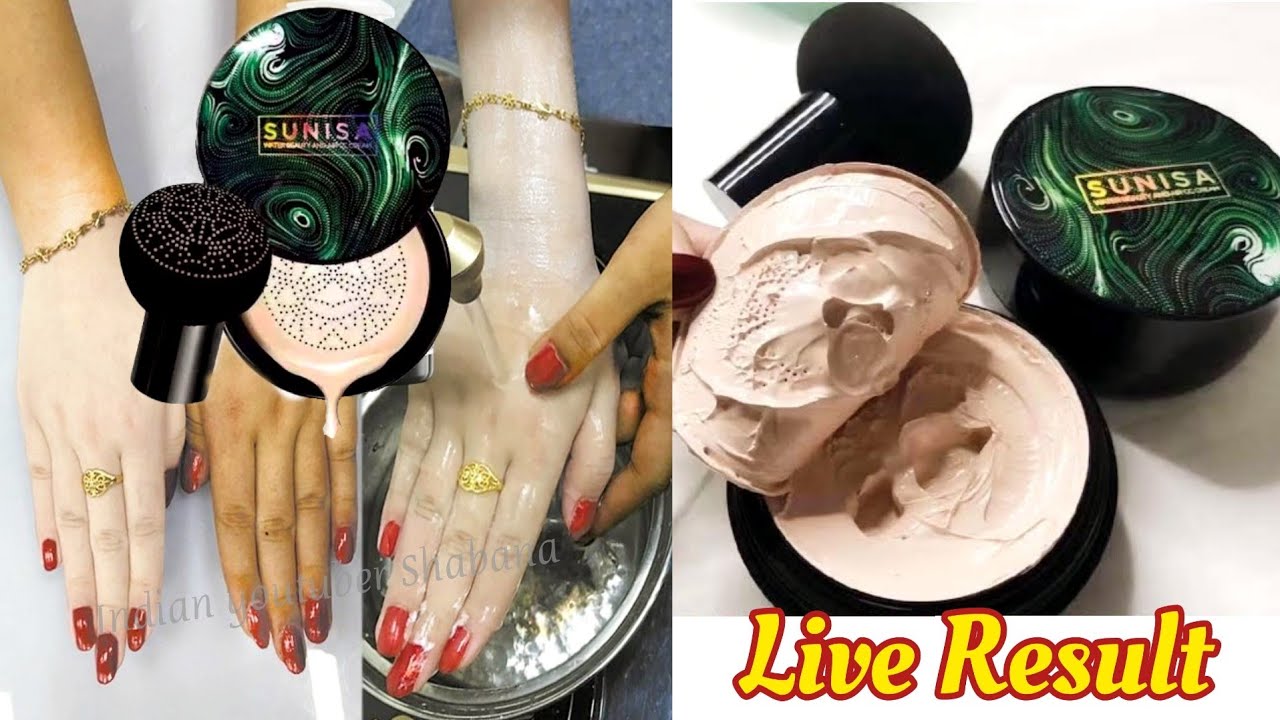 Sunisa foundation mushroom headed moisture cushion CC cream Review | Fake or Real? Sunisa foundation
