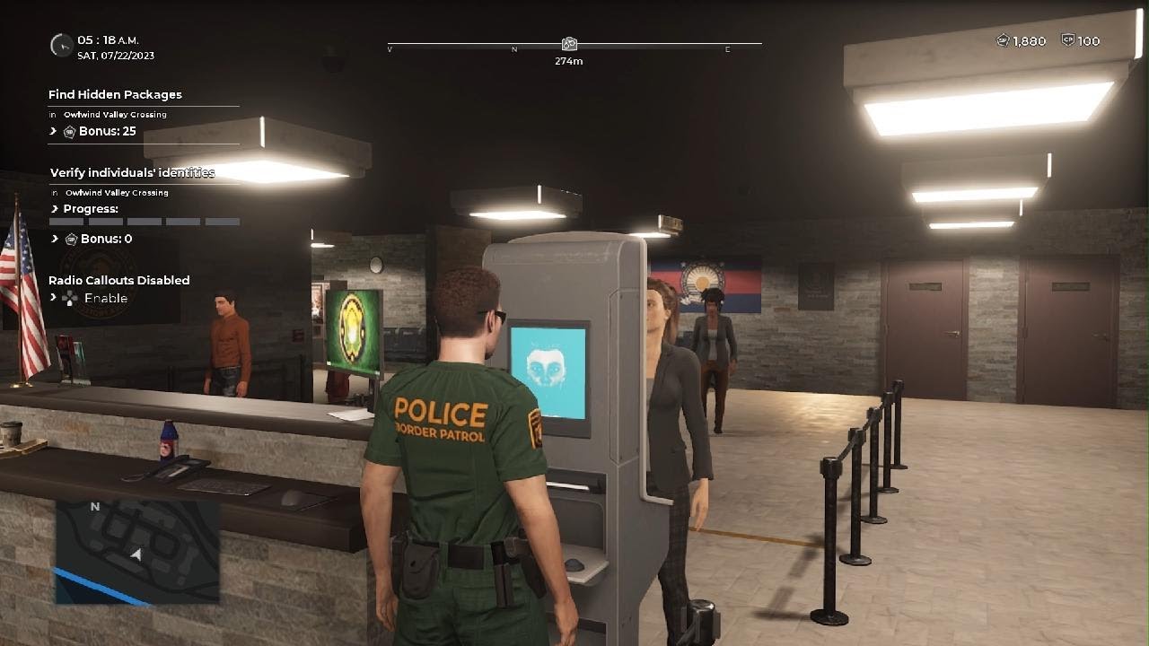 Police Simulator Doing An Desk Inspection
