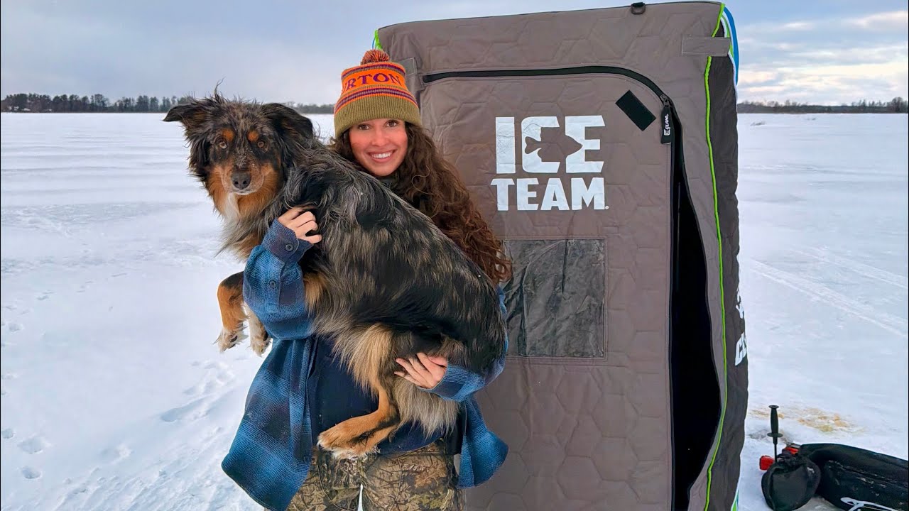 Ice Fishing with Simm and I (SO COLD and not many fish…)