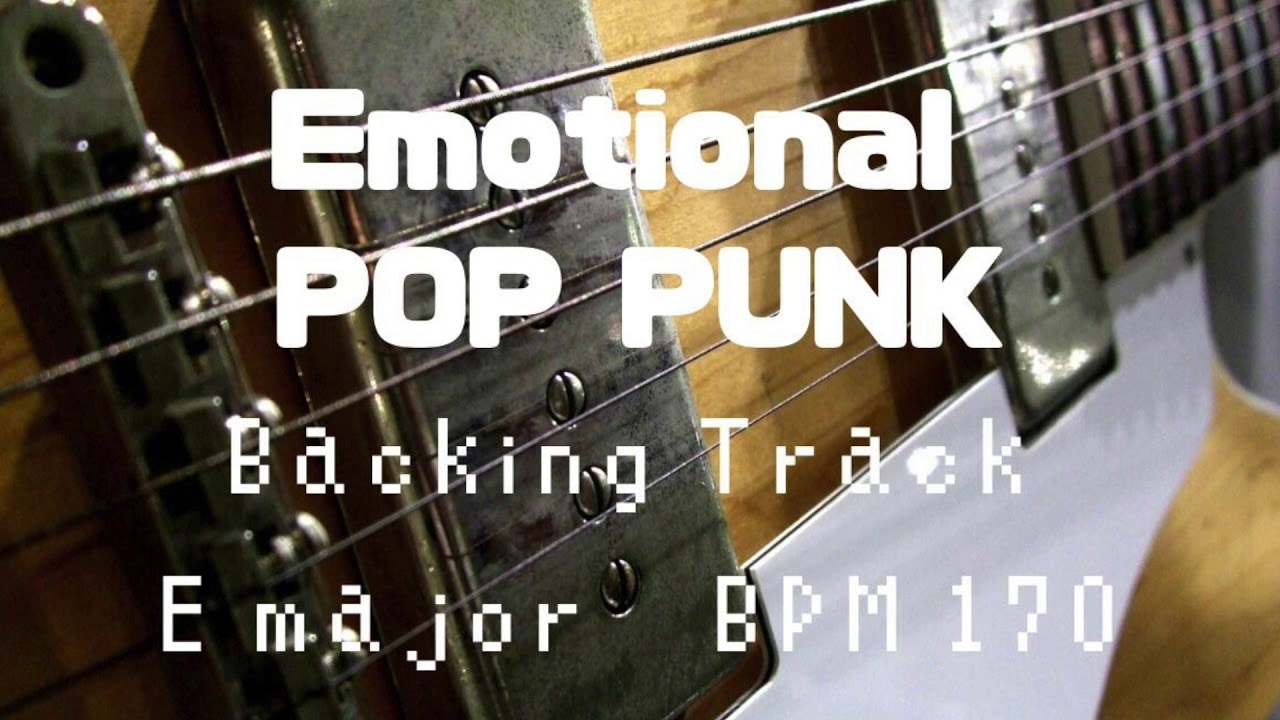 Emotional POP PUNK backing track E major