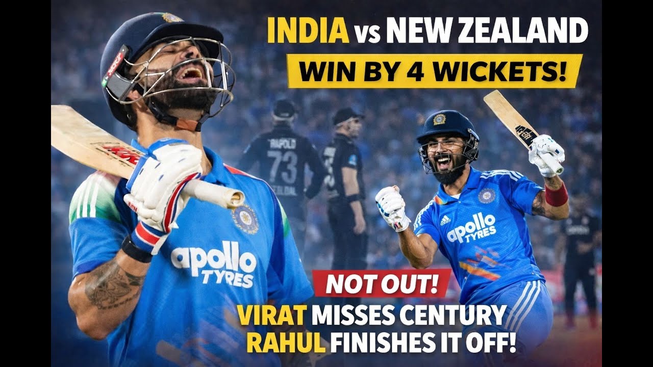 IND vs NZ: India Won by 4 Wickets! 😱 Kohli Missed Century | Rahul Finished in Style 🔥