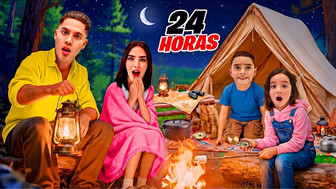 24 Horas ACAMPANDO en el BOSQUE 