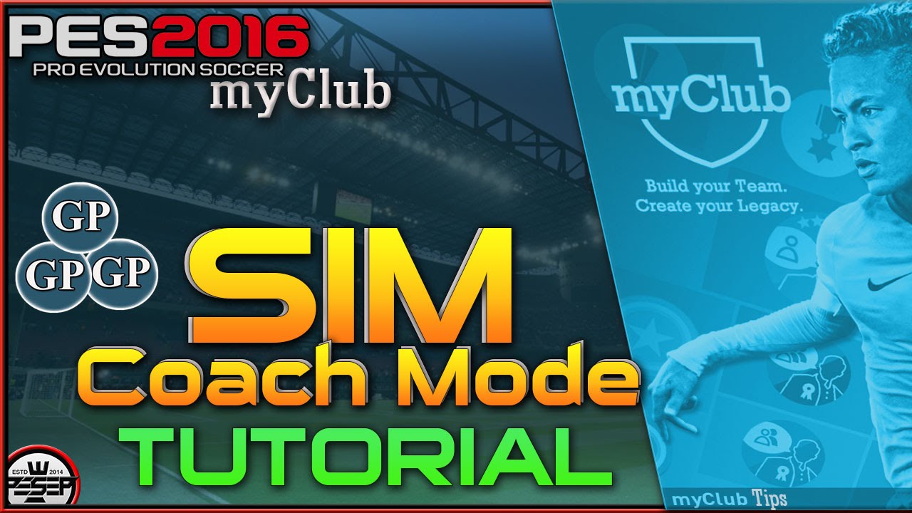 PES 2016 myClub SIM Coach Mode Tutorial.