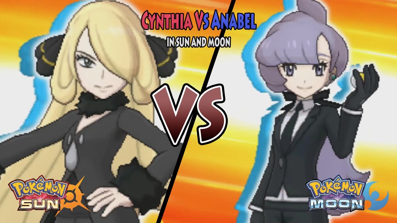 Pokemon Sun and Moon: Champion Cynthia Vs Anabel (Battle Tree Anabel Vs Champion Cynthia)