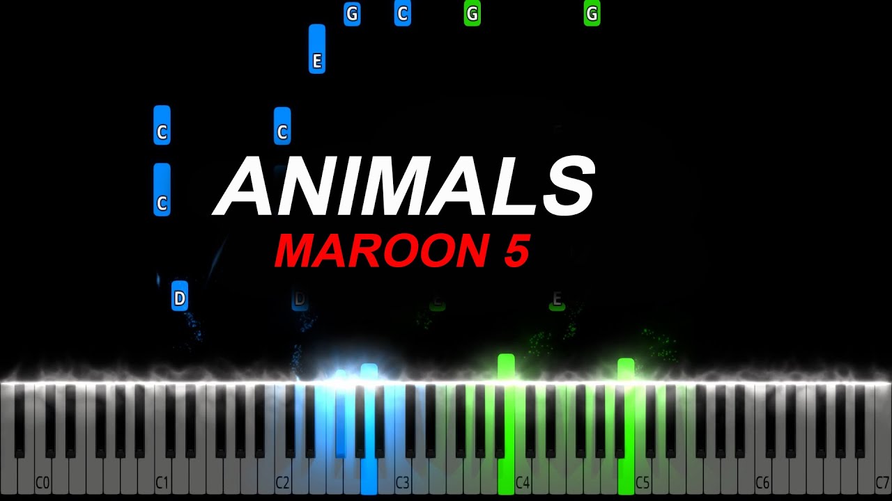 Maroon 5 - Animals Piano Tutorial