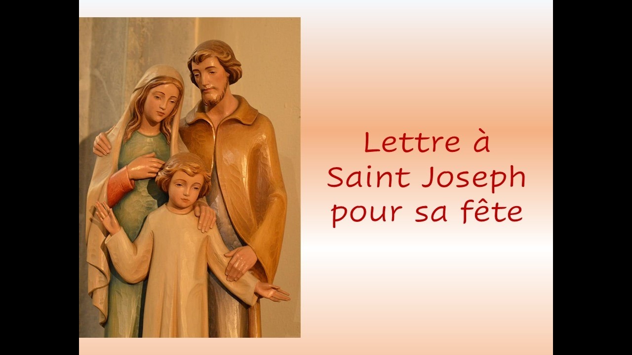 Lettre à Saint Joseph pour sa fête