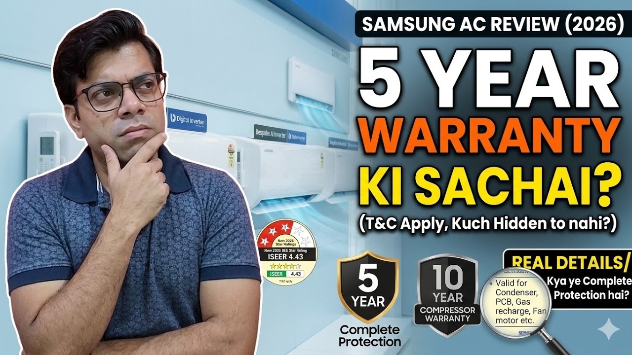 Samsung 1.5 Ton 3 Star Bespoke AI AC (2026) Review: 5 Year Warranty ki Sachai?
