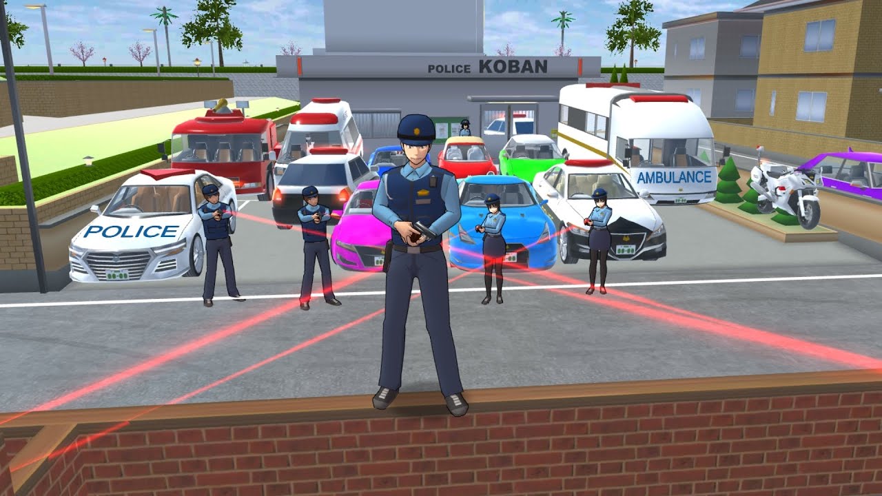 Collection all Police car🚓,ambulance🚑,fire truck🚒 at Police station part 1 SAKURA School Simulator