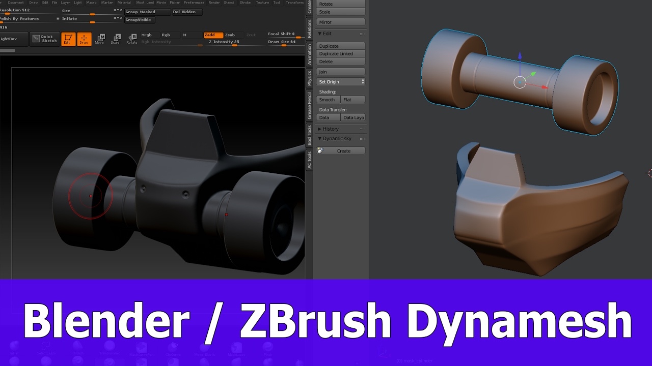 Blender ZBrush Hardsurface and Dynamesh